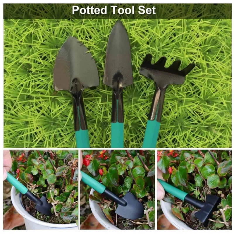 10-Pieces Gardening Hand Tools With Carry Case -Xf0898