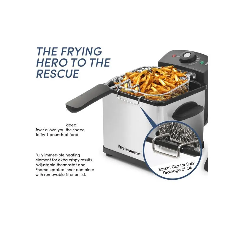 1000W Portable Kitchen Stainless Steel Basket Deep Fryer Hd3301