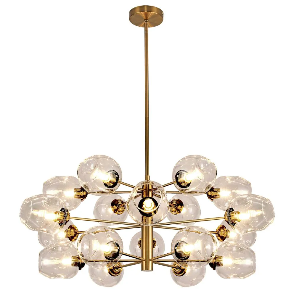 18 Light Modern Luxury  Champagne Glass Halogen Pendant Chandelier