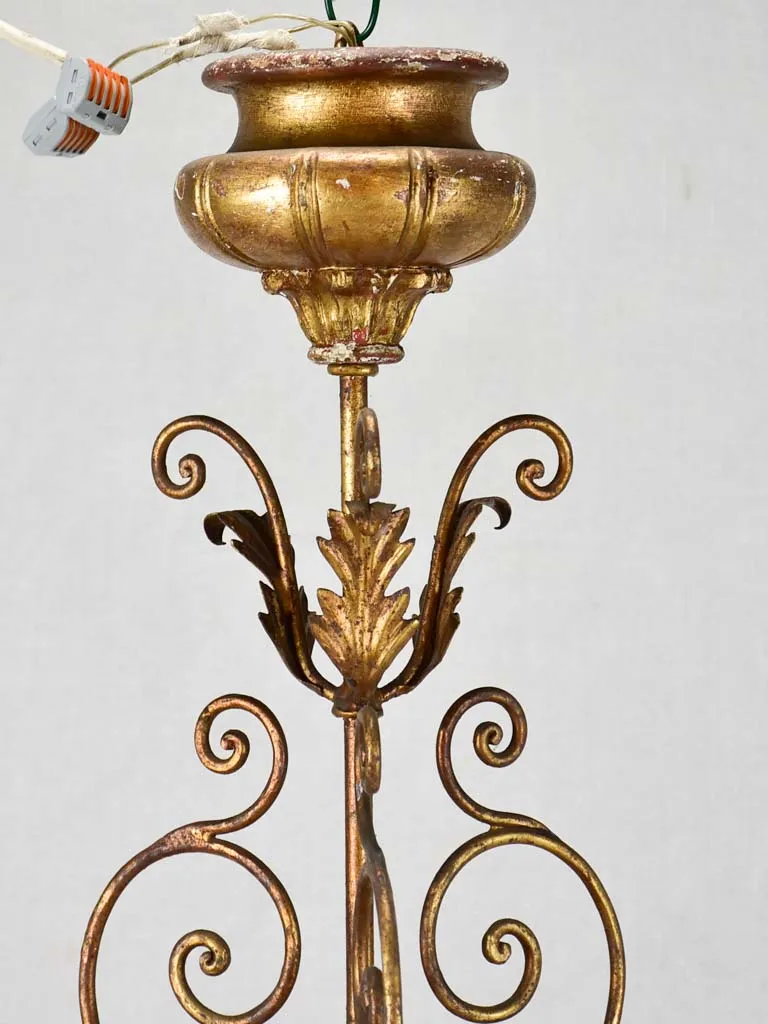 19th-century Italian chandelier with 6 lights 31½" x 24½"