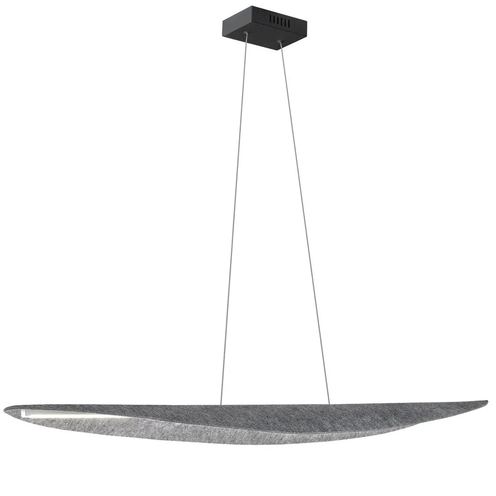 30W Modern Grey Felt Shade Pendant Chandelier