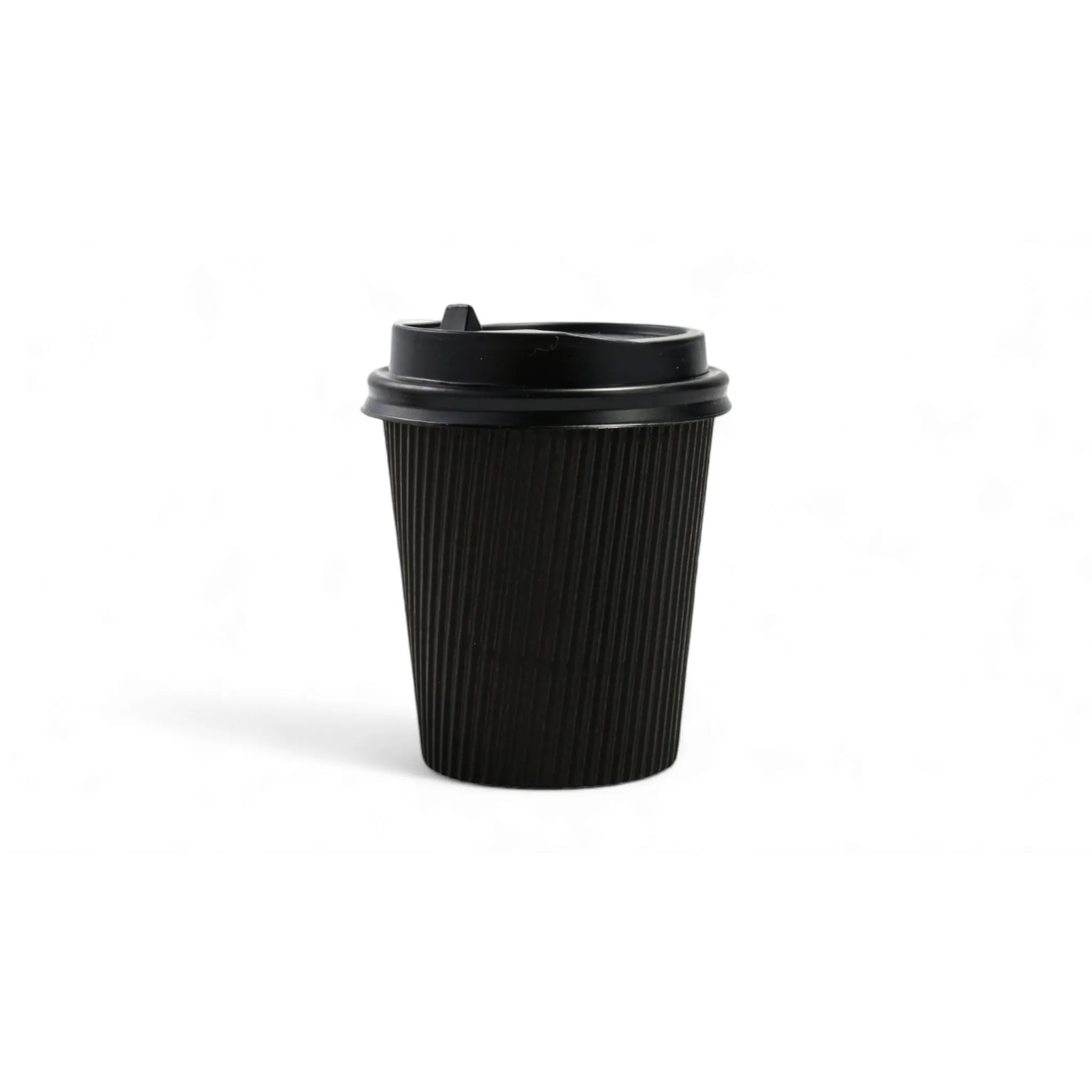 350ml Ripple Paper Coffee Cup Matte Black 5pack