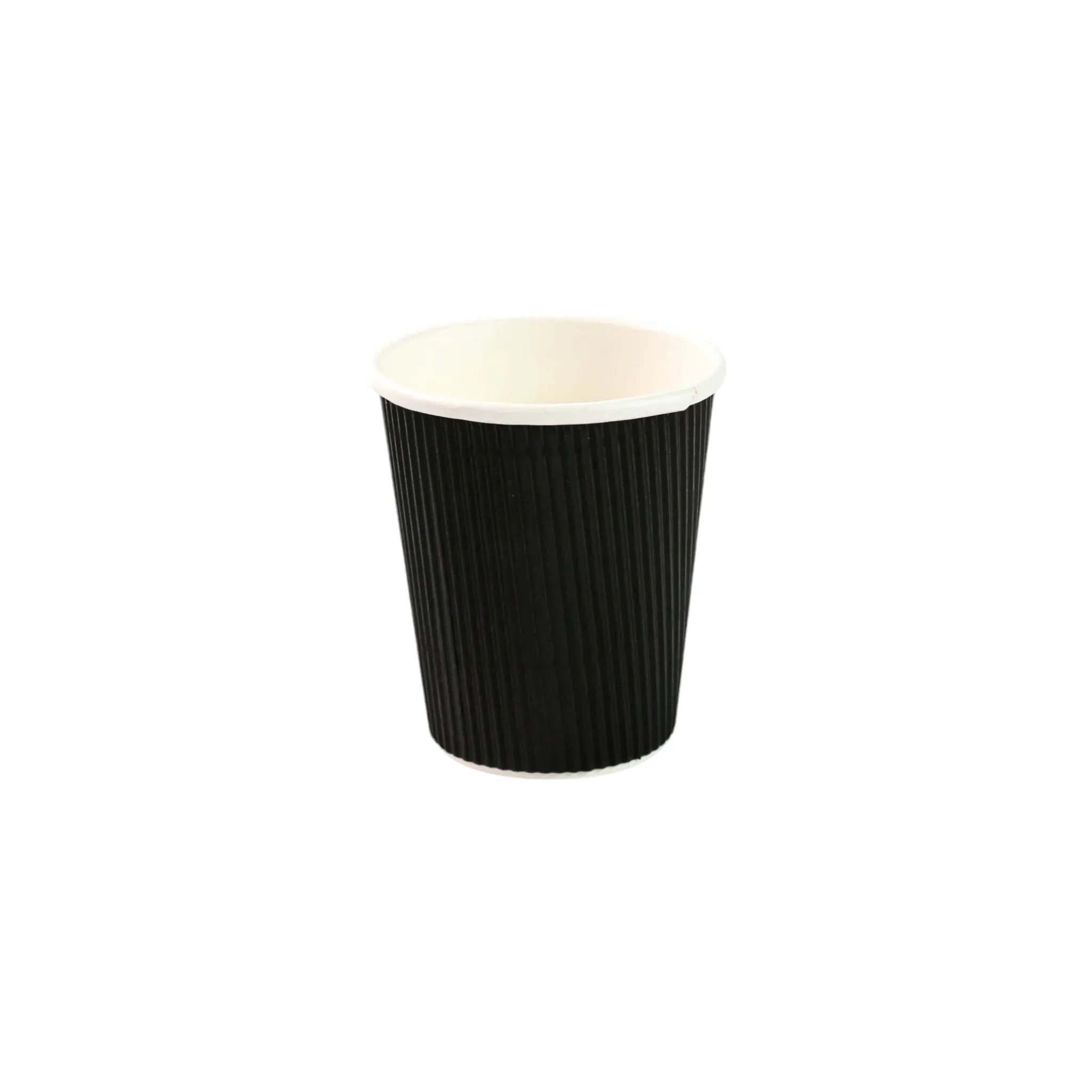 350ml Ripple Paper Coffee Cup Matte Black 5pack