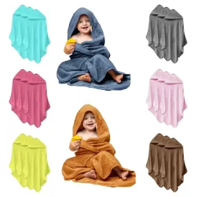 3x Hooded Baby Towel Soft 100% Cotton Bath Wrap Bath Towel Newborn Hooded Towels