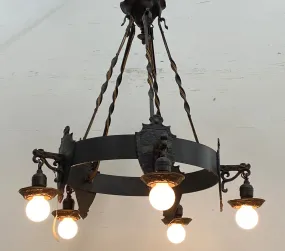 5-Light Wrought Iron Chandelier (LT-340.B)