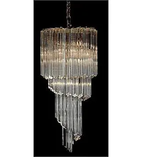 6 LIGHT POLISHED BRASS CHANDELIER