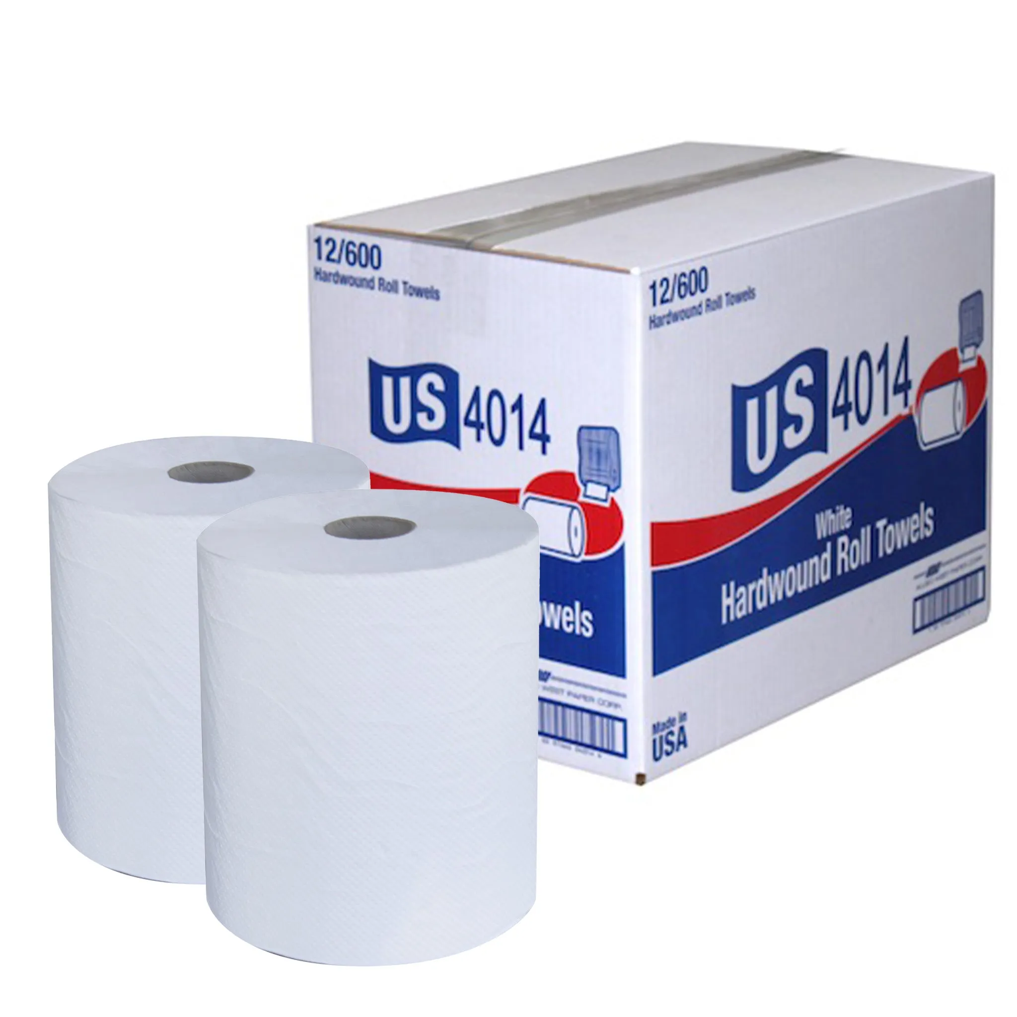 600' US4014 White Roll Towel (12/case)