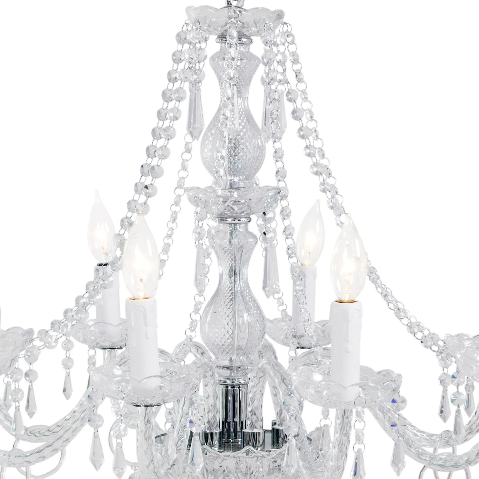 8 Light Crystal Chandelier - Clear