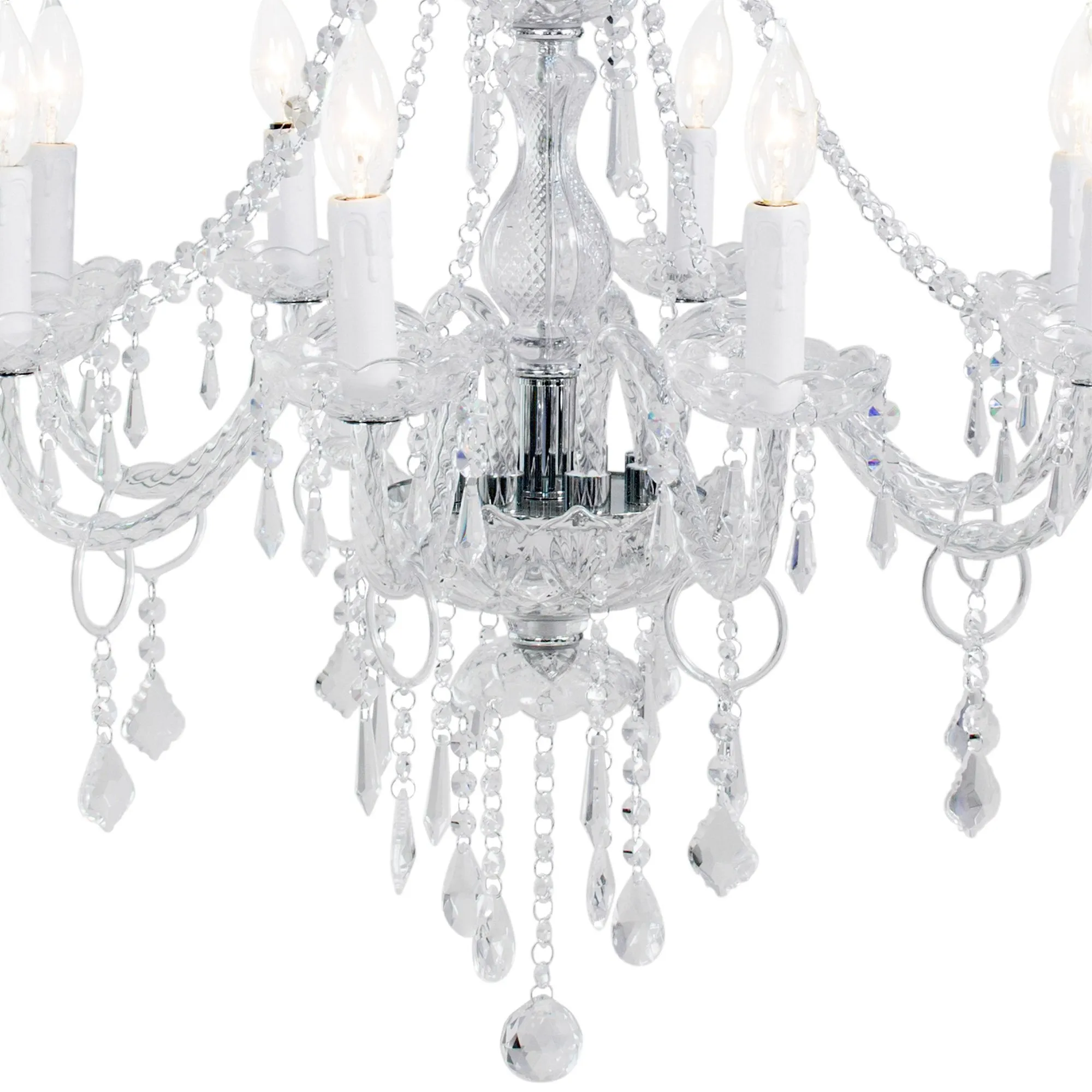 8 Light Crystal Chandelier - Clear