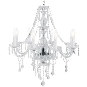 8 Light Crystal Chandelier - Clear