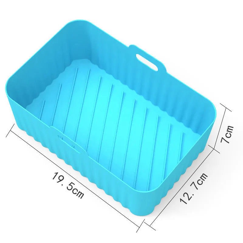 Air Fryer Silicone Insert Tray With Handles - High Temp Safe Reusable Liner