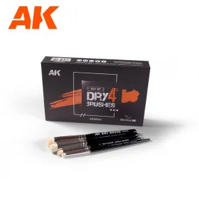 AK Interactive AK9300 Dry Brush Set (4pcs)