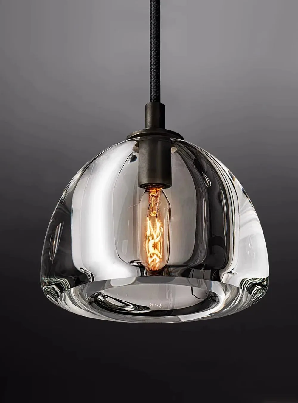 Akolia Hemisphere Retro American Series K9 Crystal Copper LED Chandelier