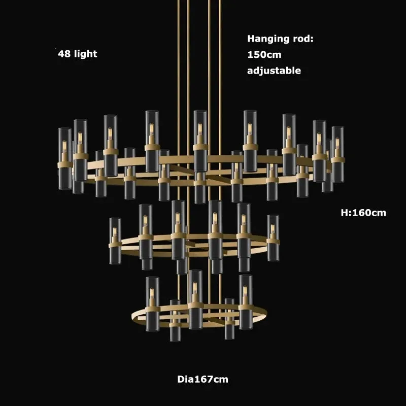 Akolia Ravelle Vintage American Series LED Wall / Hanging Chandelier