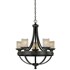 Alexandria 5 Light Wheel Chandelier