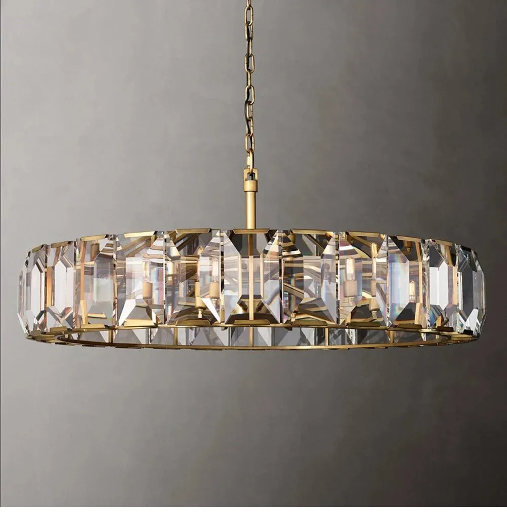 American Dimmable LED Gold Chrome Black Crystal Chandelier Lighting Lustre Hanging Lamps Suspension Luminaire Lampen For Foyer