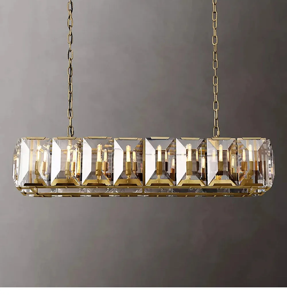 American Dimmable LED Gold Chrome Black Crystal Chandelier Lighting Lustre Hanging Lamps Suspension Luminaire Lampen For Foyer