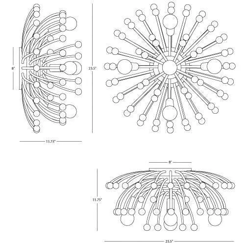 Anemone Collection Flush Mount/Sconce design by Robert Abbey