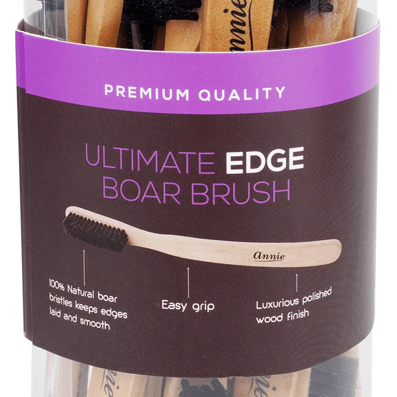 Annie Ultimate Edge Brush 100% Boar Bristle Jar 24ct