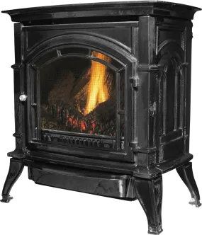 Ashley Hearth AGC500VFN Cast Iron Natural Gas Stove Vent Free 1,500 sq. ft. 32,000 BTU Black New