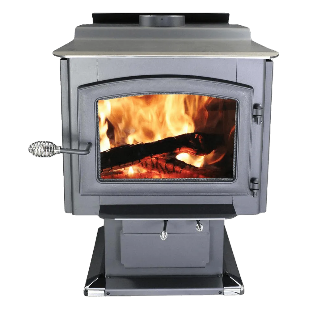 Ashley Hearth AW3200E-P EPA Certified 3,200 sq. ft. Large Pedestal Wood Stove with Blower New