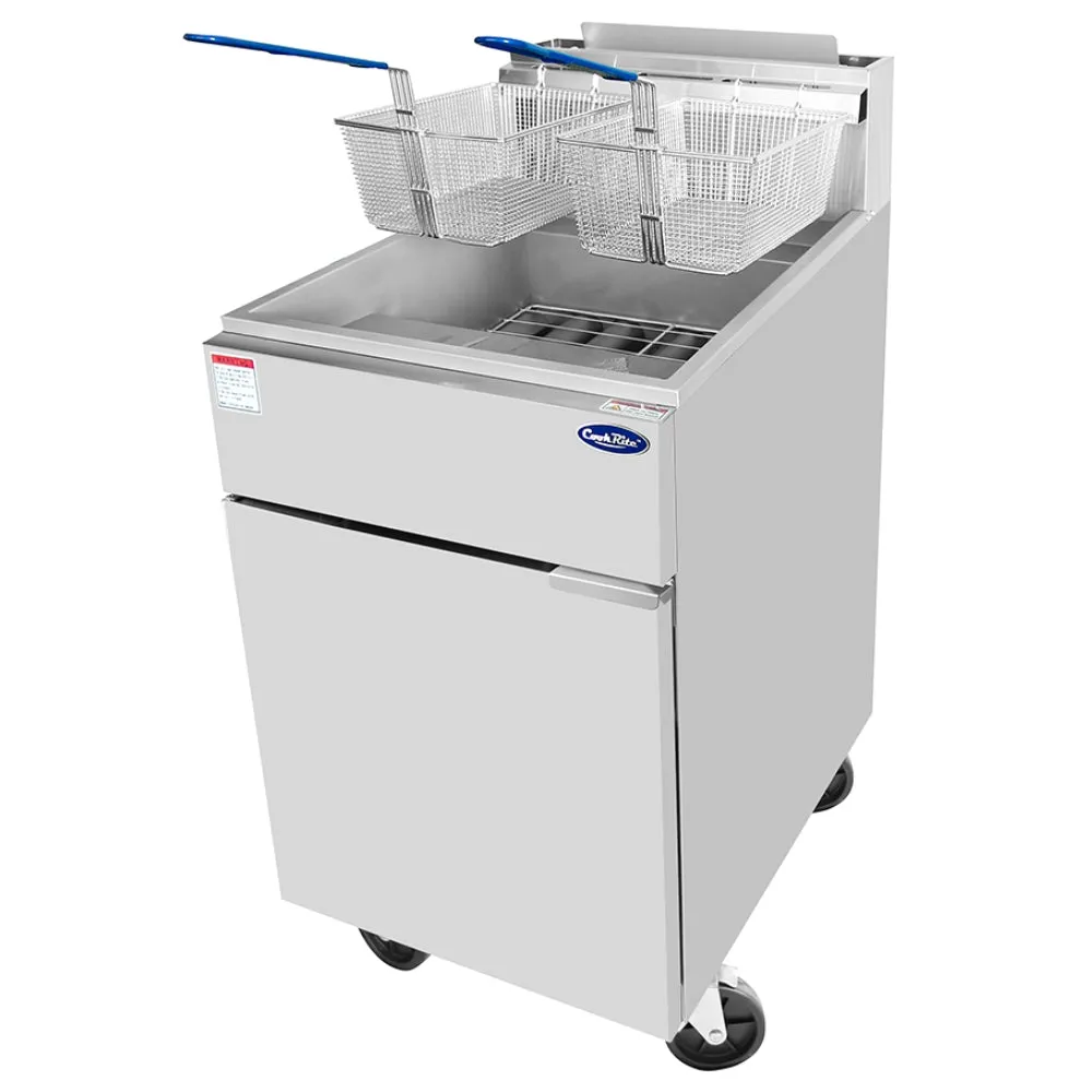 Atosa 75 lb Floor Fryer Natural Gas 170,000 BTU