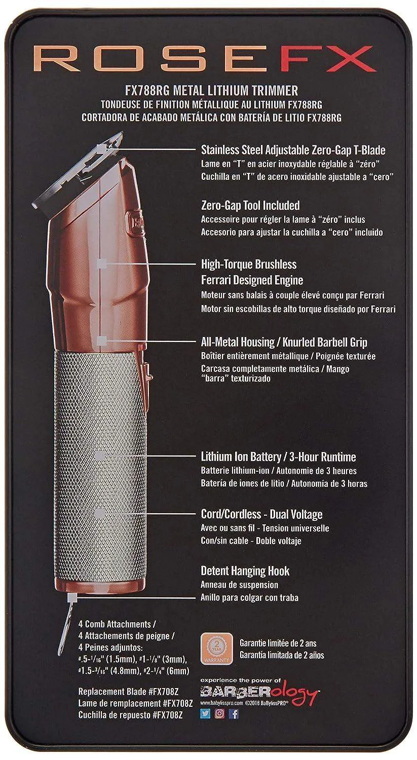 Babyliss Pro Barberology Hair Trimmer FX788RG ROSEFX