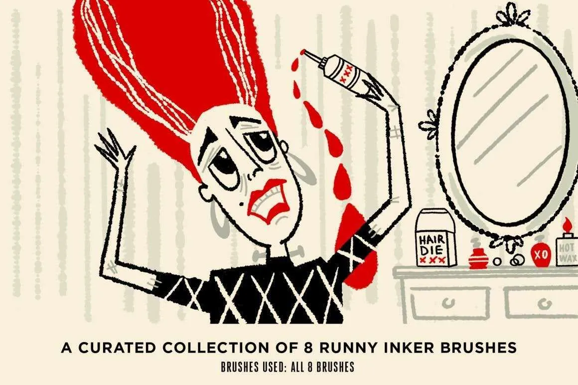 Broken Inkers Brush Set for Adobe Illustrator