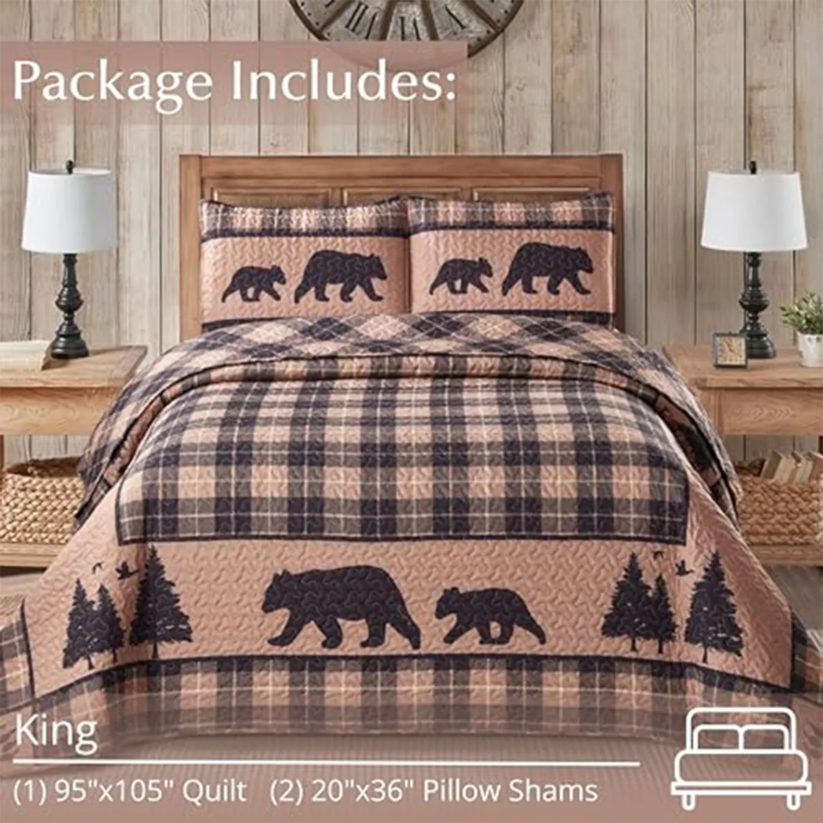 Cabin Life 3 pc Quilt Set DQ23248