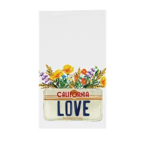 California License Plate Tea Towel