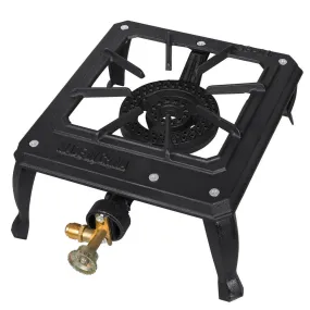 Camping Stove Cast Iron Burner Single Portable Outdoor Propane Gas BBQ Cooker