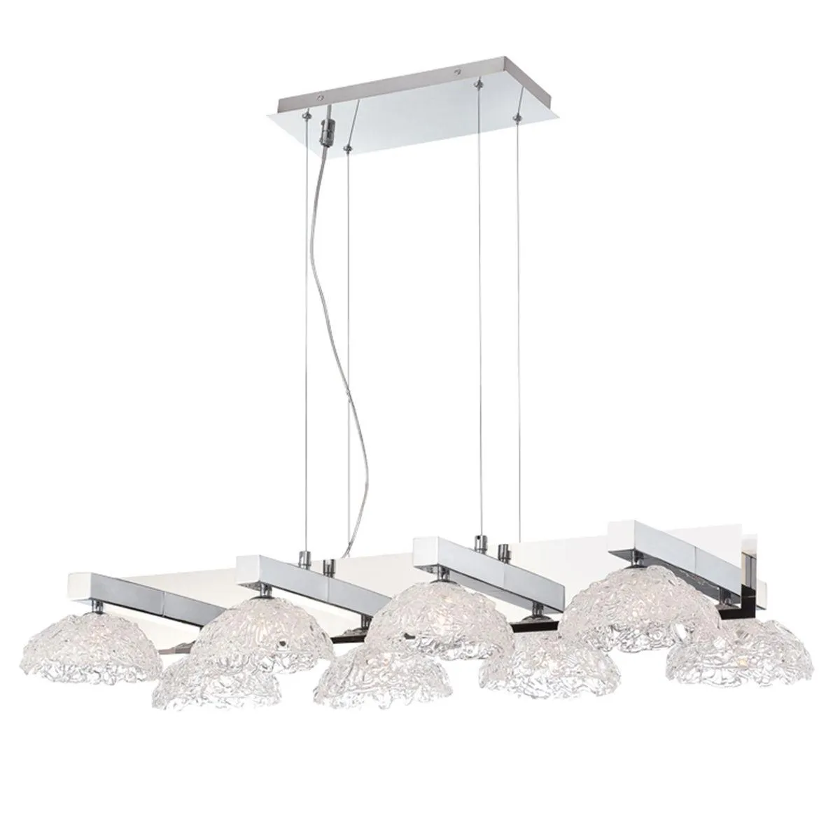 Caramico 41 in. 8 Lights Chandelier Chrome finish