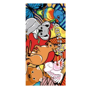 Cartoon Animal Beach Towel