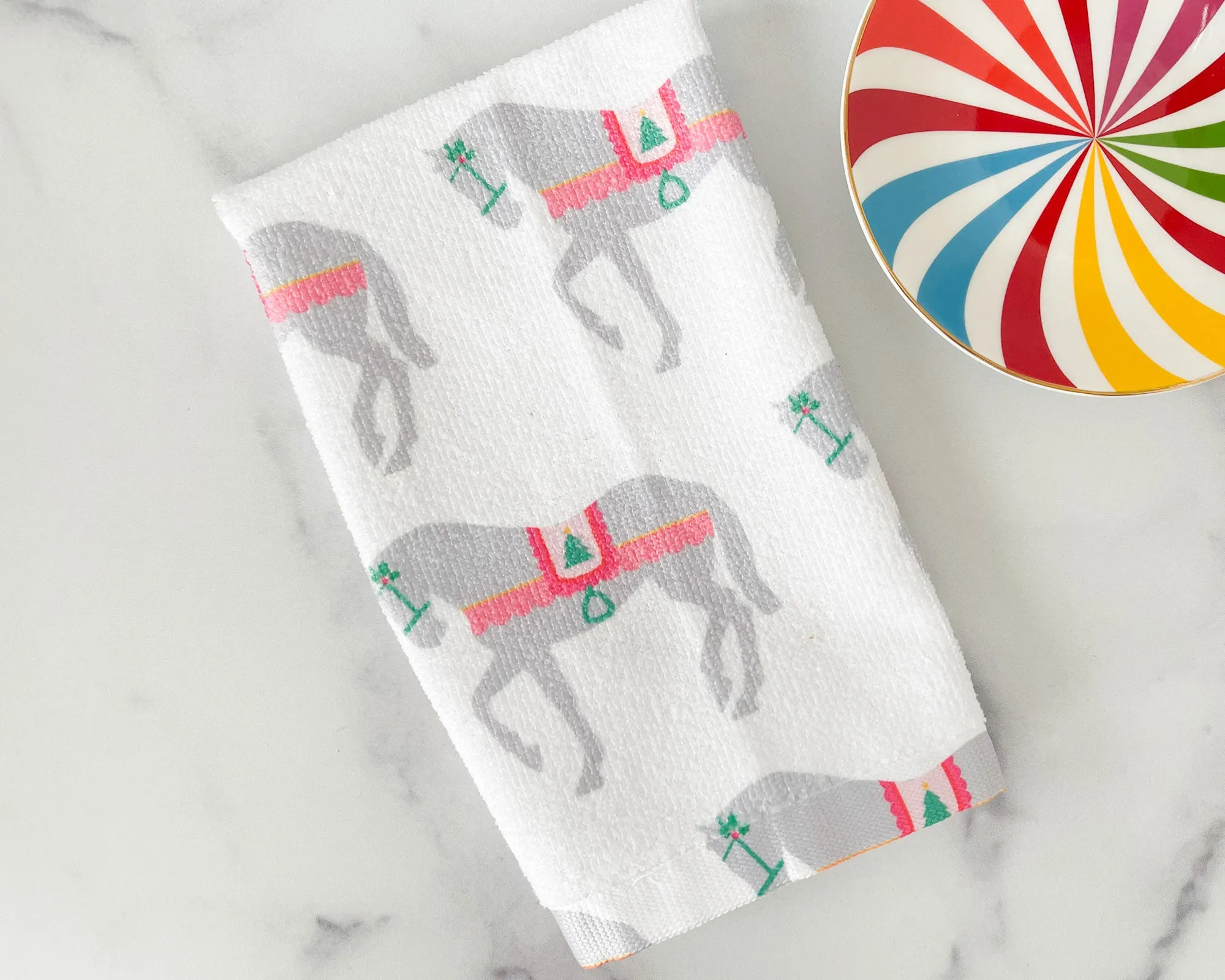 Christmas Horse Holiday Hand Towel