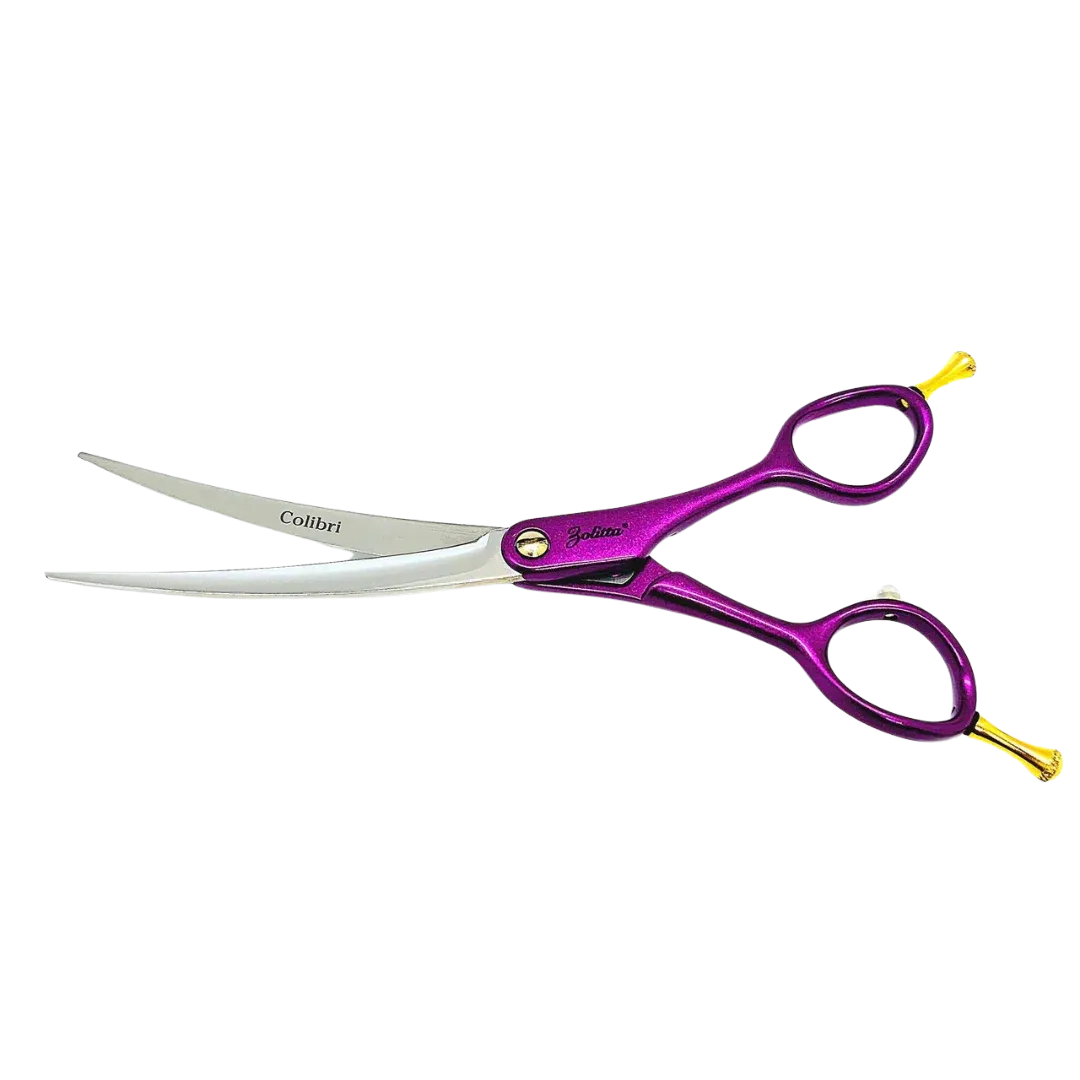 Colibri Curved Scissors Dark Purple 6.25 by Zolitta