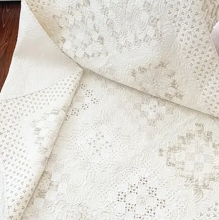 Confetti Cake Low Volume Neutral Kit using Pattern Basket's Pattern | 64" x 76.25" Throw Size Quilt