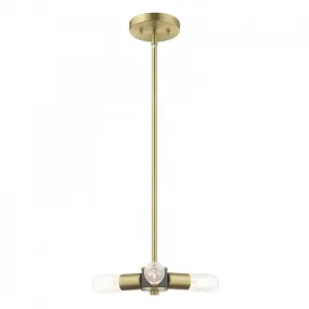 COPENHAGEN 3 LIGHT MINI CHANDELIER, SATIN BRASS