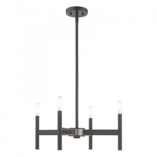 COPENHAGEN 4 LIGHT MINI CHANDELIER, BRONZE