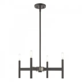 COPENHAGEN 4 LIGHT MINI CHANDELIER, BRONZE