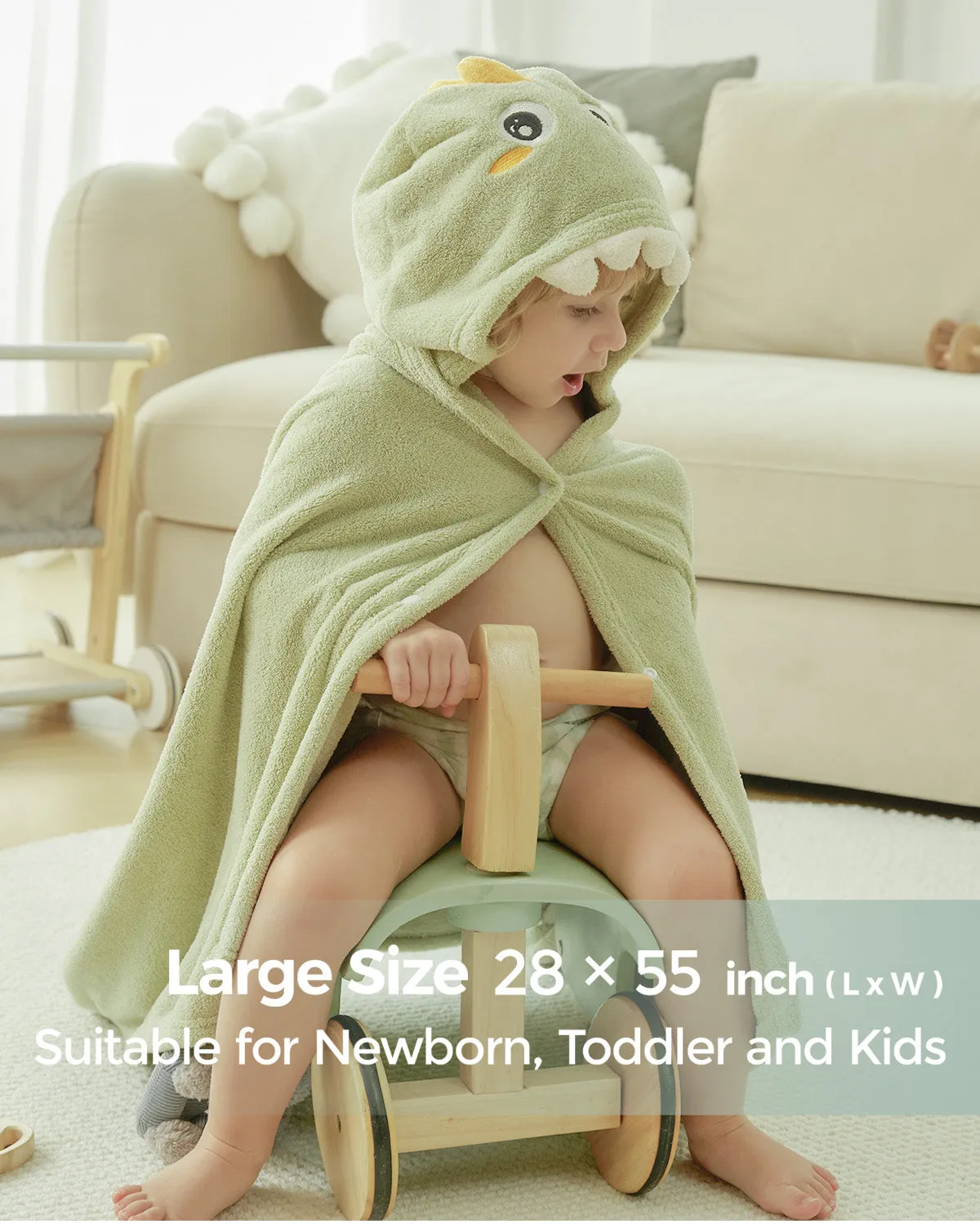 Coral Fleece Hooded Baby Bath Towel