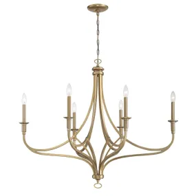 Covent Park 40 In. 6 Lights Chandelier Gold Finish