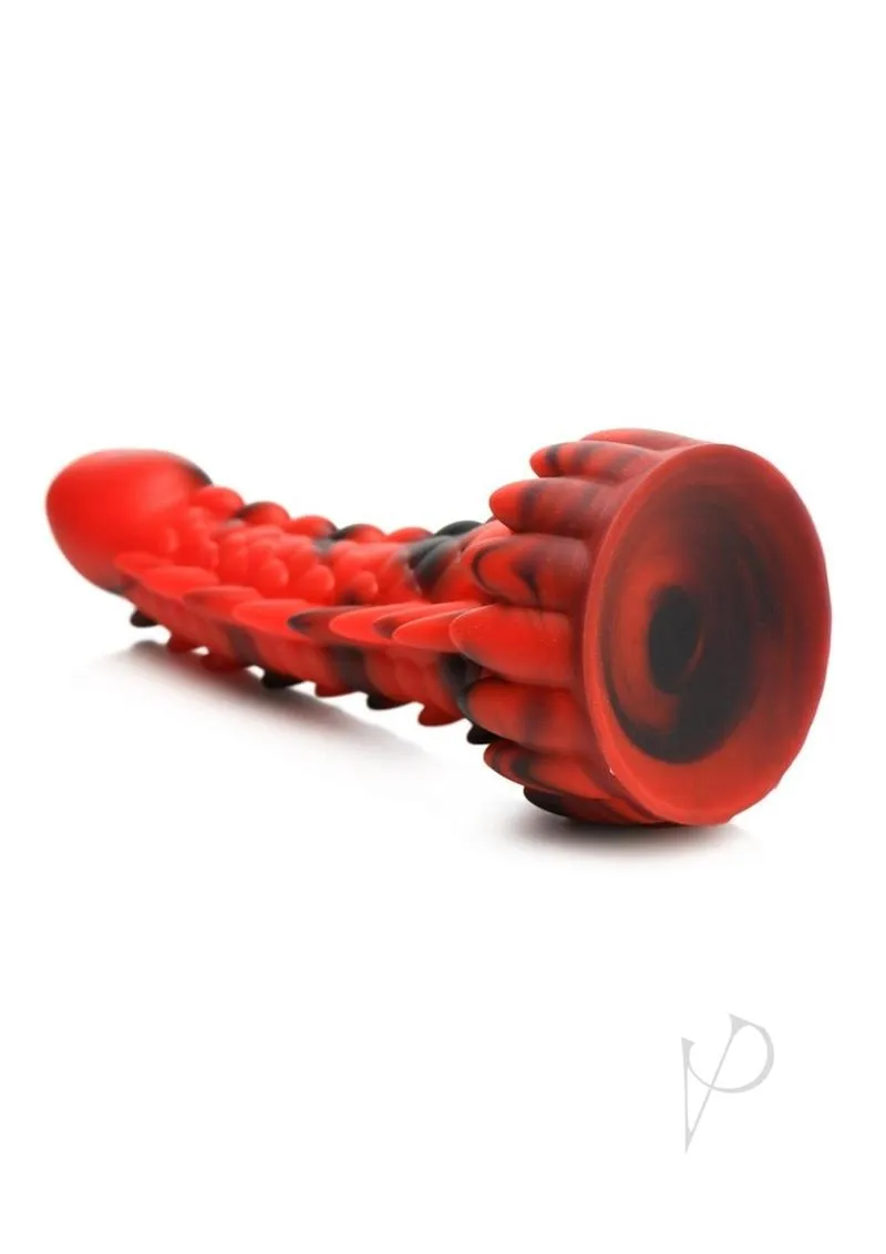 Creature Cocks Demon Rising Scaly Dragon Silicone Dildo Red & Black