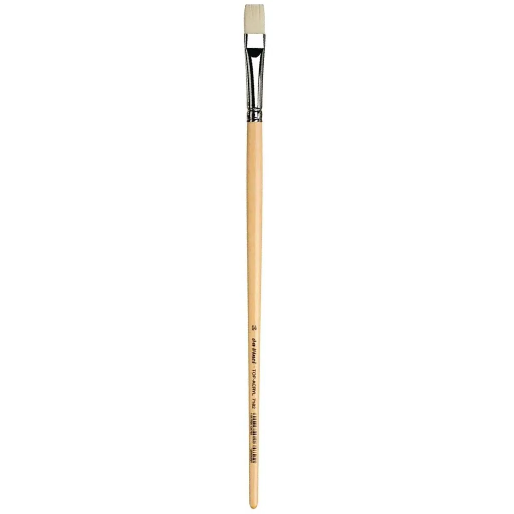 Da Vinci Top Acrylic Synthetic Brush Flat Long Handle Size 14