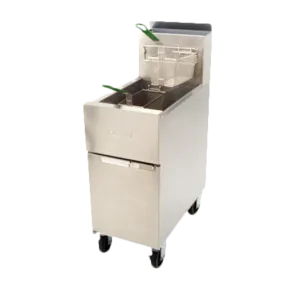 Dean SR142G fryer, gas floor model with 43-lb oil capacity