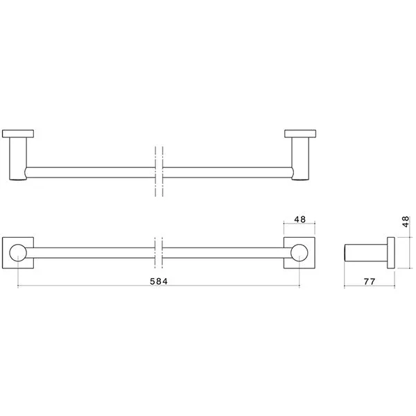 Dorf Enix Single Towel Rail