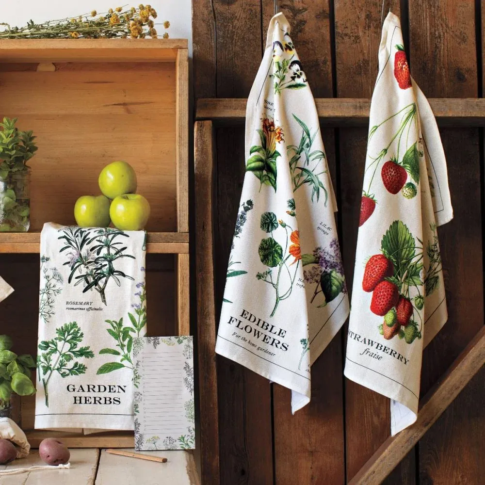 Edible Flower Tea Towel