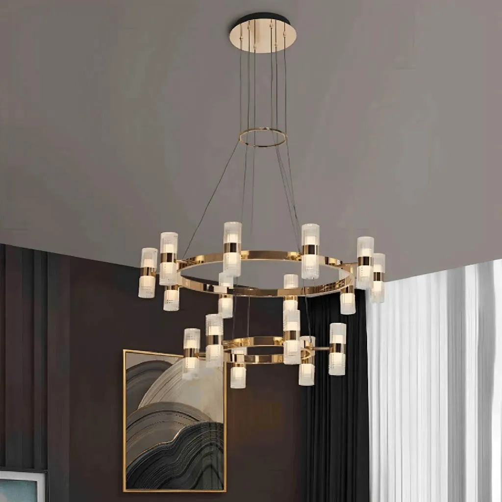 Empyrean LED Light Double Height Chandelier (P0715-16A)