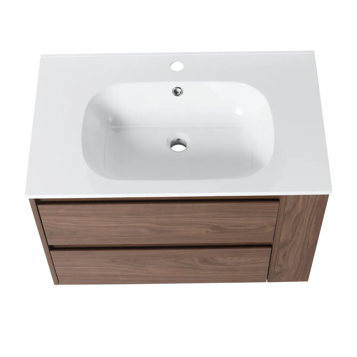 ExBrite 30" Wall Mounting Bathroom Vanity With Gel Sink