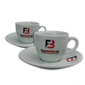 FansBRANDS Coffee Cup, White, 2 pcs