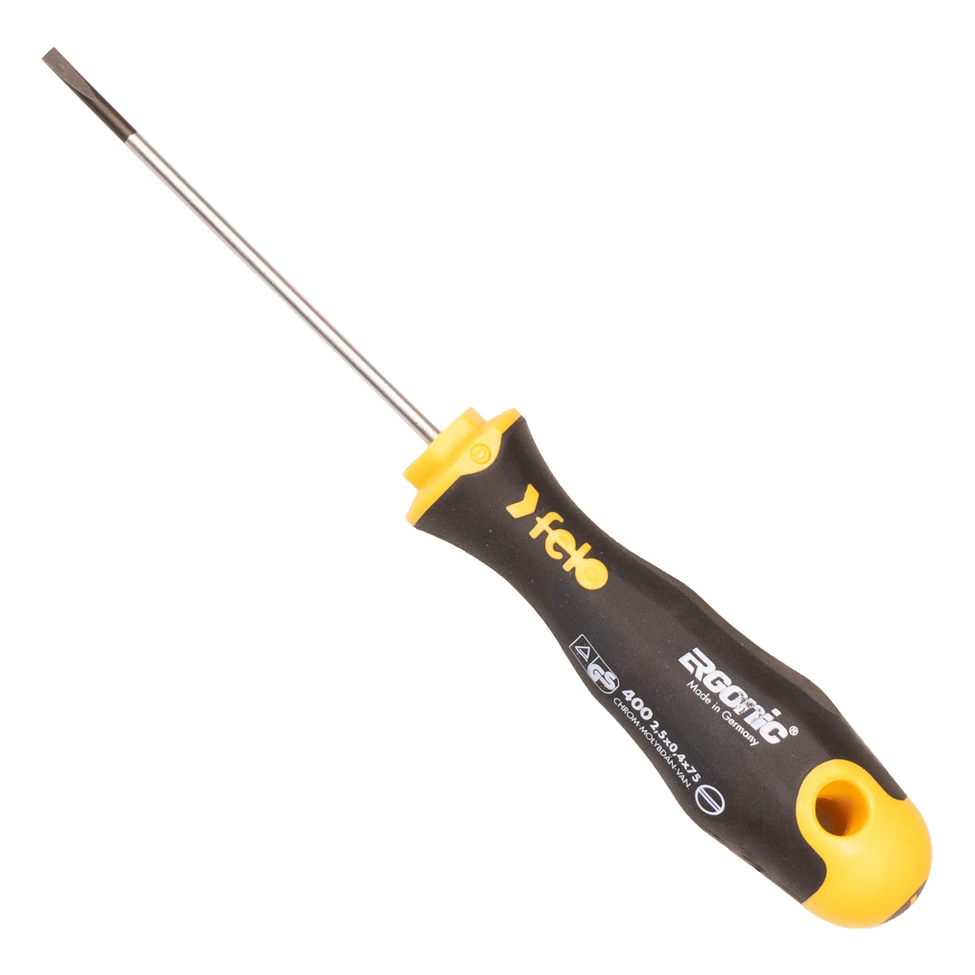 Felo 53679 Slotted 3/32" (2.5mm) x 3" (75mm) Flat Blade Ergonic Screwdriver